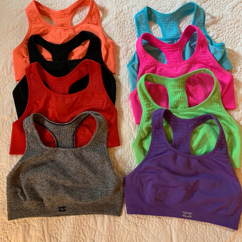 Lot of Zensah Sports Bras Variety of great colors!